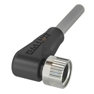 BALLUFF Sensor Actuator Cable 4 Contacts Right Angle Female to Unterminated 3 m PVC Grey Jacket BCC08MC
