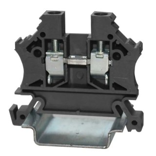 RS PRO 1-Level 43409TT Series Feed Through Terminal Block Black 1000V Cage Clamp 242-0487
