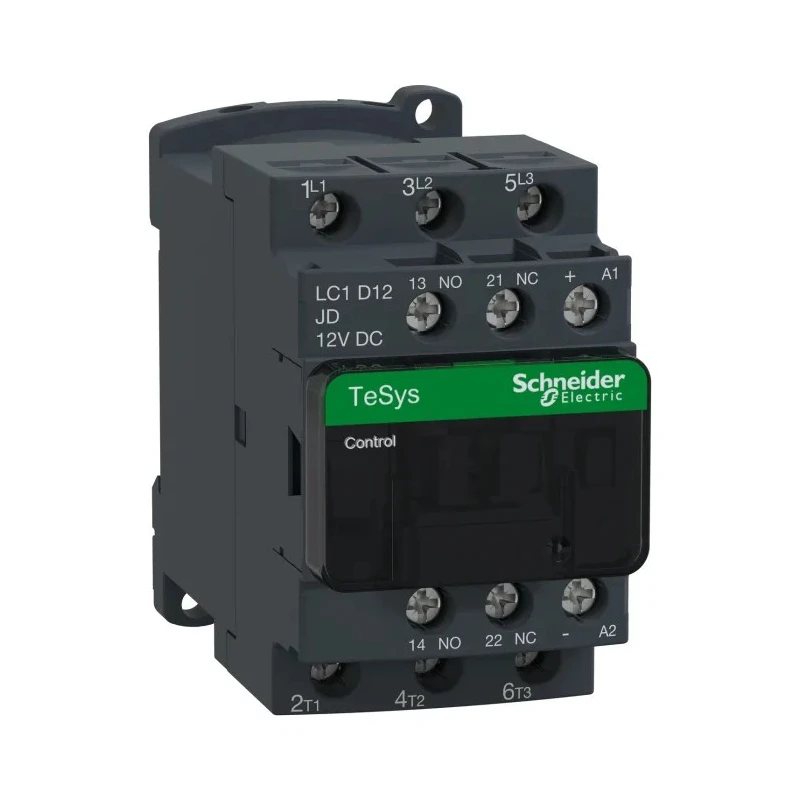 Schneider Electric 3-Pole 12 A 5.5 kW 690V AC Contactor with 12V DC Coil LC1D