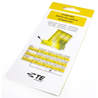 Idento Black, Yellow Adhesive Self-Laminating Label Sheet 11mm x 19mm, Pack of 440 TEK 1119