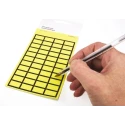 Idento Black, Yellow Adhesive Self-Laminating Label Sheet 11mm x 19mm, Pack of 440 TEK 1119