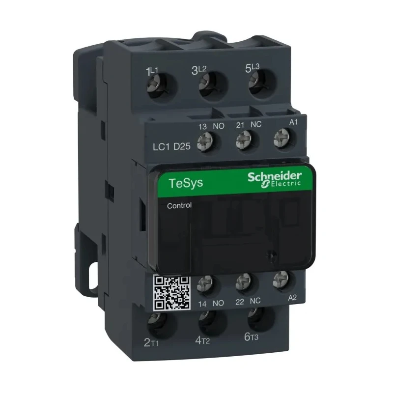 Schneider Electric Motor Control Contactor 3-Pole, 25 A, 11 kW 240V, 230V AC Coil LC1D
