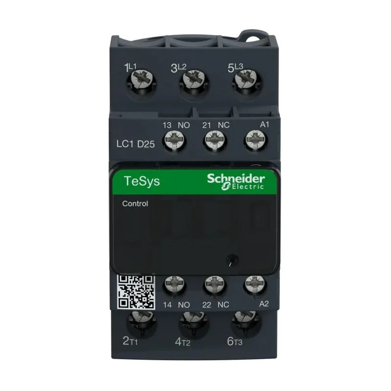 Schneider Electric Motor Control Contactor 3-Pole, 25 A, 11 kW 240V, 230V AC Coil LC1D