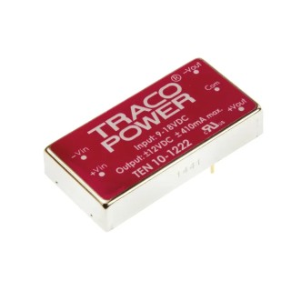 TRACOPOWER 10W Regulated Isolated DC-DC Converter, 12V dc 415mA, 18V dc Input, PCB Mount, 85°C Max Temp, TEN 10-1222