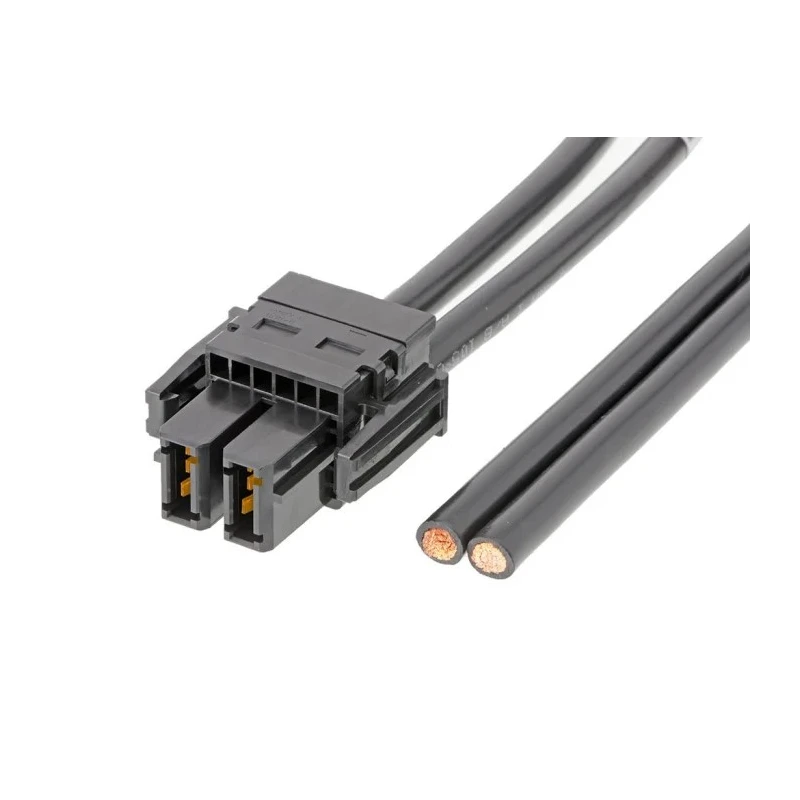 Molex Wire to Board Cable 2 Way Female EXTreme Guardian to 2 Way Unterminated, Black PVC Jacket 1 m 600V 218057-0210