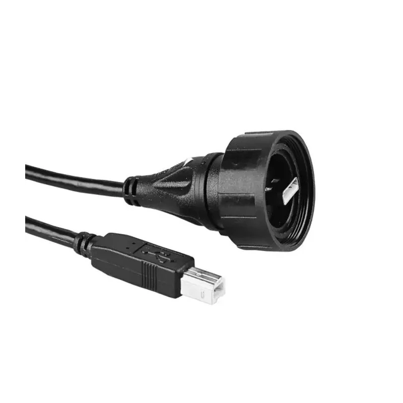 Bulgin IC Socket USB Cable, Male USB Type A to Male USB B, Black Polyvinyl Chloride Jacket, USB 2.0, 5m PX0840/A/5M00