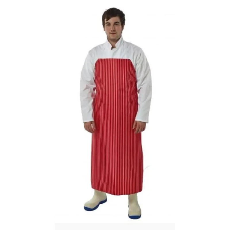 NEUTRAL Dyed Woven Nylon & Polyester Oxford Non-Breathable Polyurethane Coated Green White Apron A0134