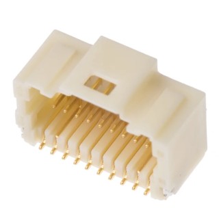 Molex Pico-Clasp Series Right Angle Surface PCB Header 20 Contact 1 mm Pitch 2 Row Shrouded 501571-2007