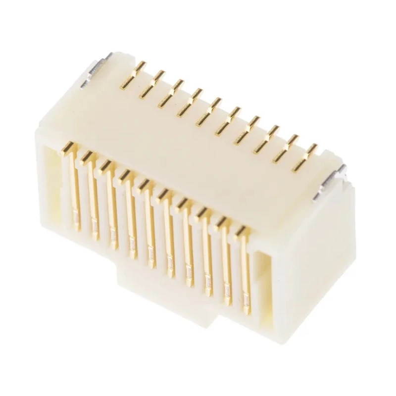 Molex Pico-Clasp Series Right Angle Surface PCB Header 20 Contact 1 mm Pitch 2 Row Shrouded 501571-2007