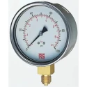 RS PRO 100 mm 3/8 in G BSPM Stainless Steel Pressure Gauge 100 psi Model 189-018