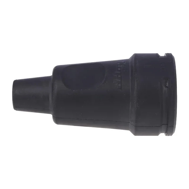 Kopp 16A 250V Europe Mains Connector Black Rubber Cable Screw Mount 180916009