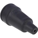 Kopp 16A 250V Europe Mains Connector Black Rubber Cable Screw Mount 180916009