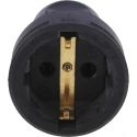 Kopp 16A 250V Europe Mains Connector Black Rubber Cable Screw Mount 180916009