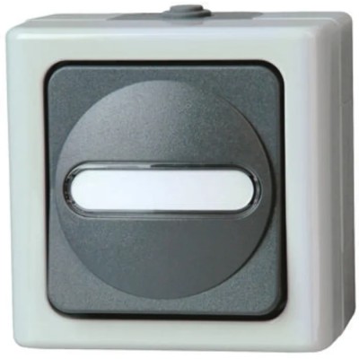 Kopp 3 Gang Grey Cross Universal Push Button Control Wall Switch 25V 10A 5606.5600.6