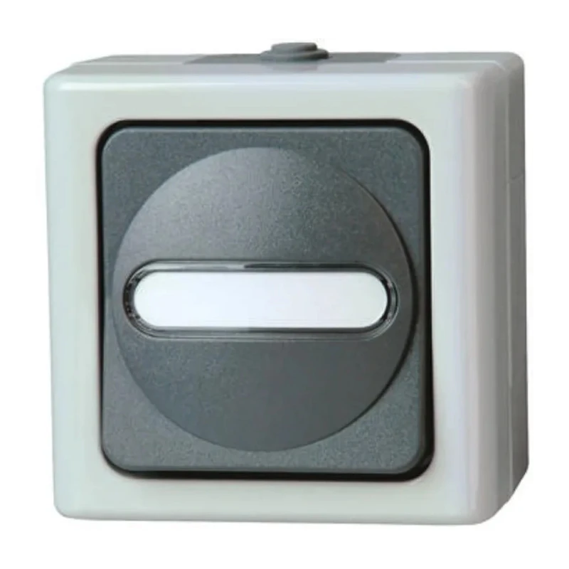 Kopp 3 Gang Grey Cross Universal Push Button Control Wall Switch 25V 10A 5606.5600.6