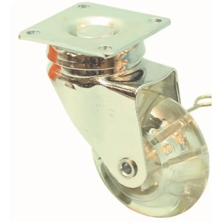 Guitel Hervieu Swivel Castor 40 kg Load Capacity 50 mm Wheel Diameter Polyurethane Wheel Chrome Plated Steel Frame 366514
