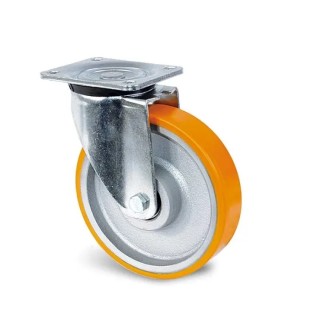 Guitel Hervieu Heavy Duty Swivel Castor, 800 kg Load Capacity, 250 mm Polyurethane Wheel UP5RA250-23BM