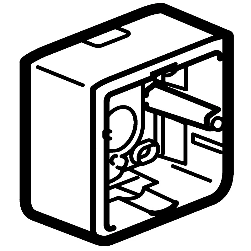 Legrand MOSAIC White Plastic Back Box Flush Mount 1 Gang 40mm 0 802 81