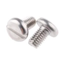 RS PRO Slot Pan Head Stainless Steel Machine Screw 10mm M6 A2 Grade DIN 85 189-507
