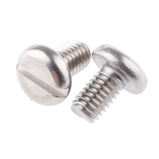 RS PRO Slot Pan Head Stainless Steel Machine Screw 10mm M6 A2 Grade DIN 85 189-507