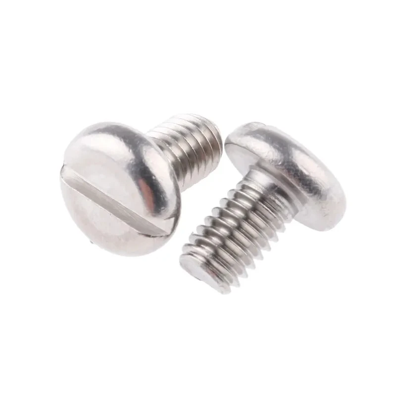 RS PRO Slot Pan Head Stainless Steel Machine Screw 10mm M6 A2 Grade DIN 85 189-507