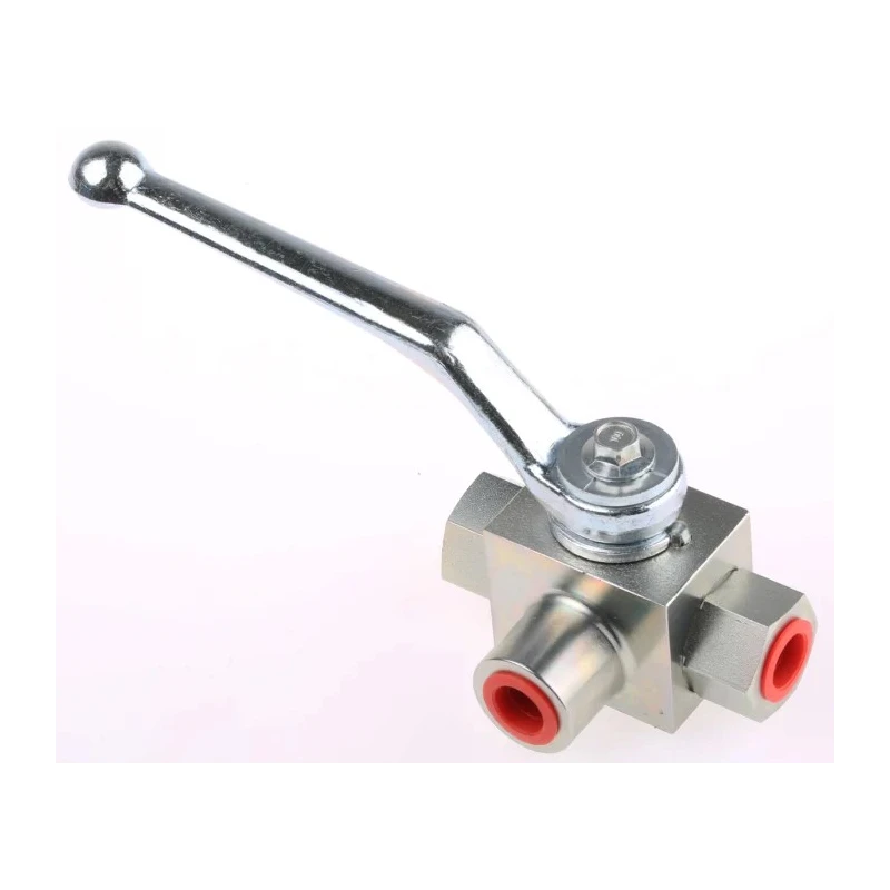 RS PRO Steel Hydraulic Ball Valve 1/4 in G Thread 3 Ports 500 bar Operating Pressure 243-1793