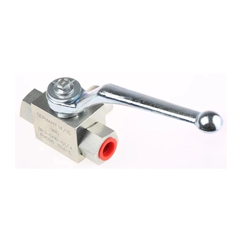 RS PRO Steel Hydraulic Ball Valve 1/4 in G Thread 3 Ports 500 bar Operating Pressure 243-1793