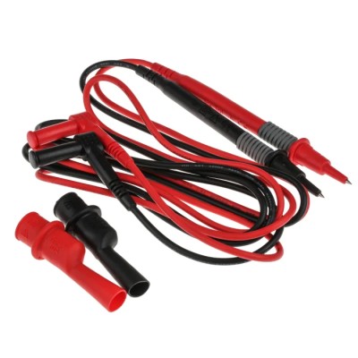 RS PRO Test Lead Kit with CAT III Safety, 10A Current, 1.2m Lead Length, Right Angle Plug and Crocodile Clip 243-2998