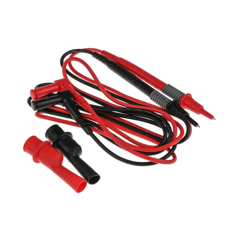 RS PRO Test Lead Kit with CAT III Safety, 10A Current, 1.2m Lead Length, Right Angle Plug and Crocodile Clip 243-2998