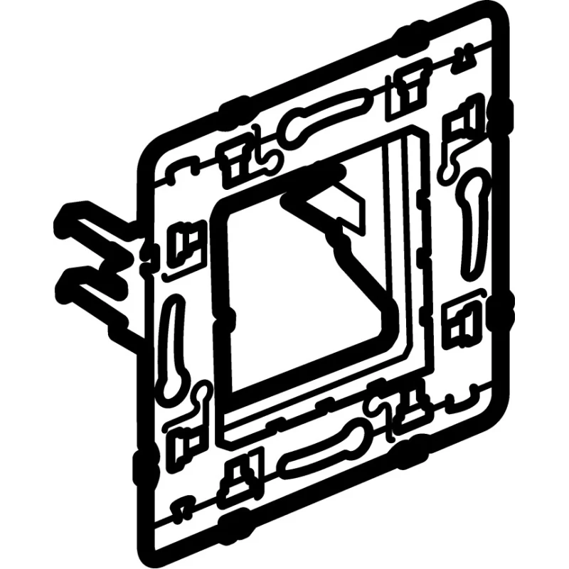 Legrand Black 1 Gang Frame 0 802 61 Black Galfan Steel Polyamide France 70.9mm