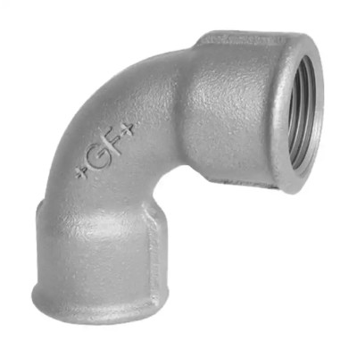 Georg Fischer Galvanised Malleable Iron Fitting 90° Elbow Female G 1/2 in to Female BSPP 1/2 in 770012204