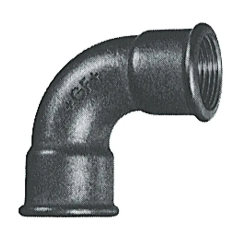Georg Fischer Galvanised Malleable Iron Fitting 90° Elbow Female G 1/2 in to Female BSPP 1/2 in 770012204