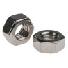 RS PRO Plain Stainless Steel Hex Nut M6 Full Threaded, DIN 934, 5mm Height, A4 Grade 316 Stainless Steel 189-591