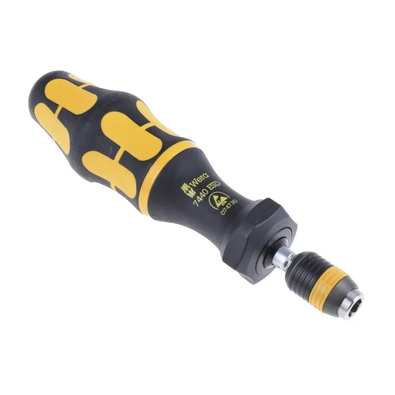 Wera Adjustable Torque Screwdriver 0.3 To 1.2 Nm, 1/4 in Drive, ESD Safe, ±6% Accuracy, RSCAL 074730