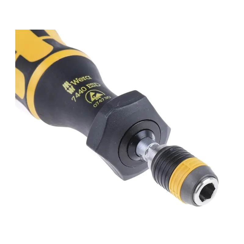 Wera Adjustable Torque Screwdriver 0.3 To 1.2 Nm, 1/4 in Drive, ESD Safe, ±6% Accuracy, RSCAL 074730