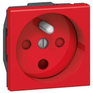 Legrand 16A Red 1 Gang Plug Socket Mosaïc Indoor Flush Mount Type E 0 771 14