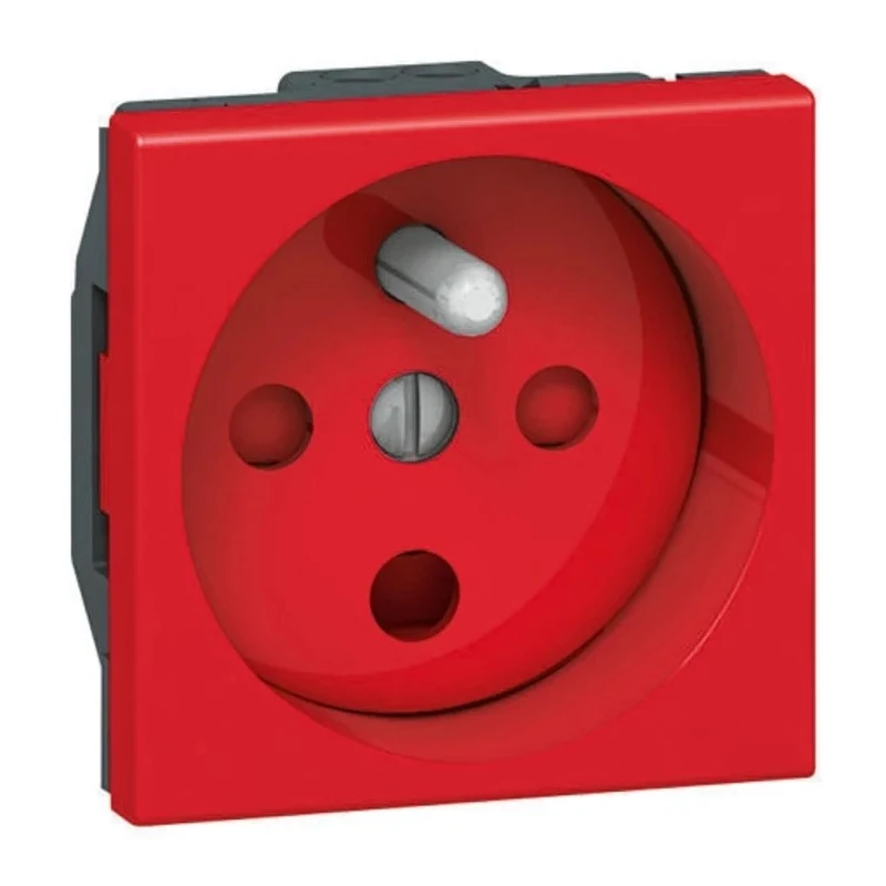 Legrand 16A Red 1 Gang Plug Socket Mosaïc Indoor Flush Mount Type E 0 771 14