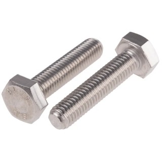 RS PRO Stainless Steel Hex Bolt M10 x 45 mm DIN 933 316 A4 Grade 190-399