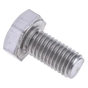 RS PRO Plain Stainless Steel Hex Bolt M10 x 20 mm DIN 933 316 A4 Stainless Steel 190-349