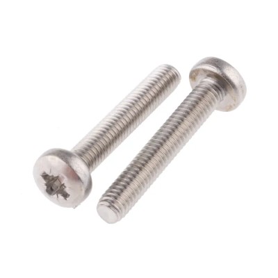 RS PRO Pozidriv Pan Stainless Steel Machine Screw M4 Thread 25 mm Length 190-535