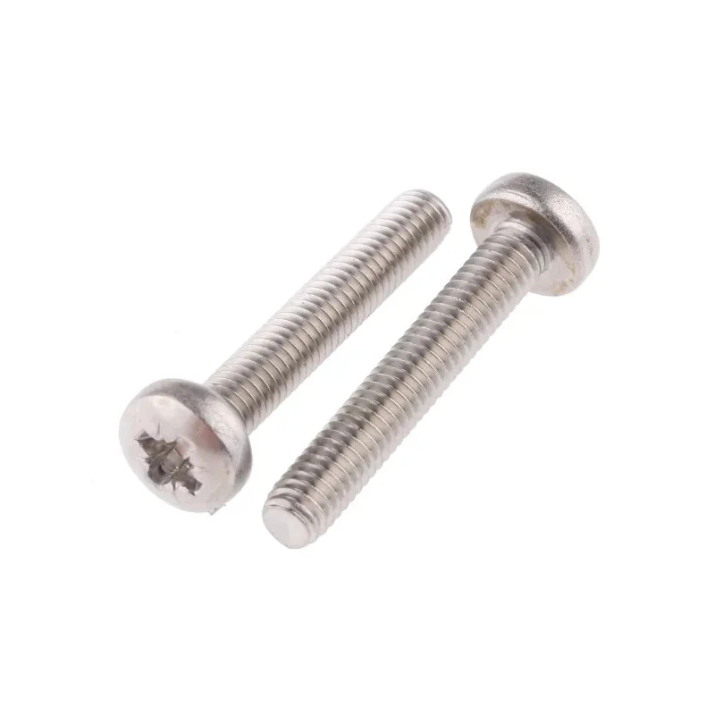 RS PRO Pozidriv Pan Stainless Steel Machine Screw M4 Thread 25 mm Length 190-535