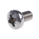 RS PRO Pozidriv Pan Head Stainless Steel Machine Screw M6 Thread 10 mm Length 190-585