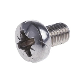 RS PRO Pozidriv Pan Head Stainless Steel Machine Screw M6 Thread 10 mm Length 190-585