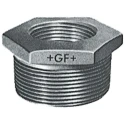 Georg Fischer Galvanised Malleable Iron Fitting Straight Reducer Bush Male BSPT 3/4 in to Female BSPP 1/4 in 770241221