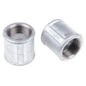 Georg Fischer Galvanised Malleable Iron Fitting Socket Female 1 in to Female 1 in 770270206