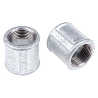 Georg Fischer Galvanised Malleable Iron Fitting Socket Female 1 in to Female 1 in 770270206