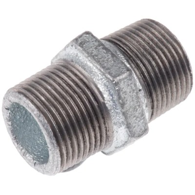 Georg Fischer Galvanised Malleable Iron Fitting Nipple Male BSPT 3/4 in to Male British Standard 770280205