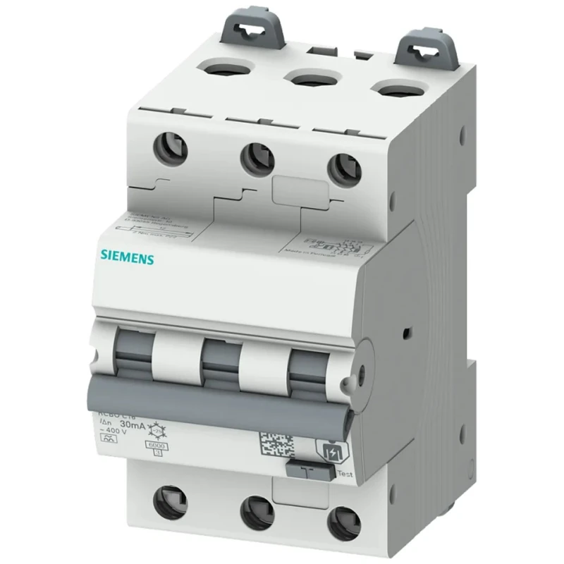 Siemens Residual Current Circuit Breaker with Overload Protection, 16A Current Rating, 3-Pole, 30 mA Trip 5SU1336-7FP16