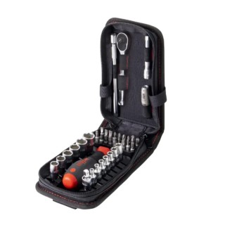 Wiha 40-Piece 1/4 in Hexagon Bit Set with Chrome Finish, 185mm Overall Length 44684
