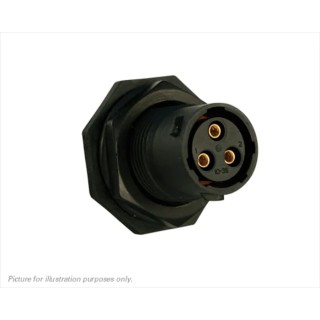 Souriau Sunbank by Eaton Circular Connector, 3 Contacts, Panel Mount, Standard Size, Plug, Female, IP68 IP69K, 16A UTS7103S